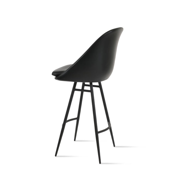 Soho Concept Avanos Galata Barstools & Counterstools - Durable Leatherette, Metal Frame, 2-year Guarantee, Stylish! Black Steel Tubular Legs Soho-concept-dining-chair-10523