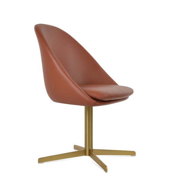 Soho Concept Avanos 4 Star Chair - Stylish Leatherette Dining Chair With Gold Finish, 2-year Guarantee, Durable Design Brass  Soho-concept-dining-chair-00846