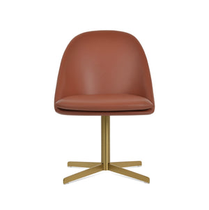 Soho Concept Avanos 4 Star Chair - Stylish Leatherette Dining Chair With Gold Finish, 2-year Guarantee, Durable Design Brass  Soho-concept-dining-chair-00846