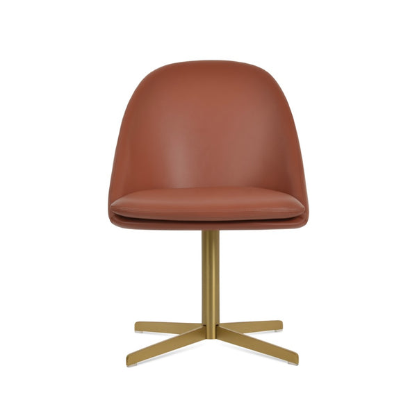 Soho Concept Avanos 4 Star Chair - Stylish Leatherette Dining Chair With Gold Finish, 2-year Guarantee, Durable Design Brass  Soho-concept-dining-chair-00846