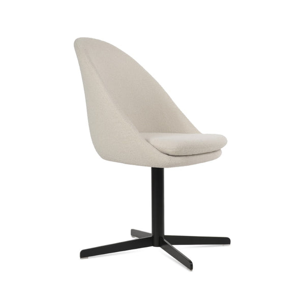 Soho Concept Avanos 4 Star Lounge Swivel Dining Chair - Elegant Upholstery Options, 350 Lbs Capacity, 10-year Guarantee Black,White  Soho-concept-dining-chair-00847