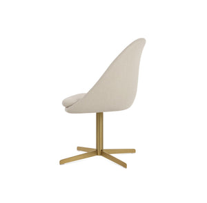 Soho Concept Avanos 4 Star Chair: Elegant Dining Chair In Boucle, Velvet, Or Nubuck Fabrics With 10-year Guarantee Brass,White  Soho-concept-dining-chair-00848