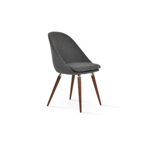 Soho Concept Avanos Ana Chair - Stylish Dining Chair In Camira Blazer Wool, 10-year Guarantee, Chrome Base Dark Grey  Soho-concept-dining-chair-00857
