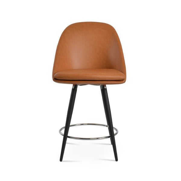 Soho Concept Avanos Ana Barstools & Counterstools - Modern Leatherette Design, 2-year Guarantee, Chrome Finish Black,Chrome  Soho-concept-dining-chair-07445