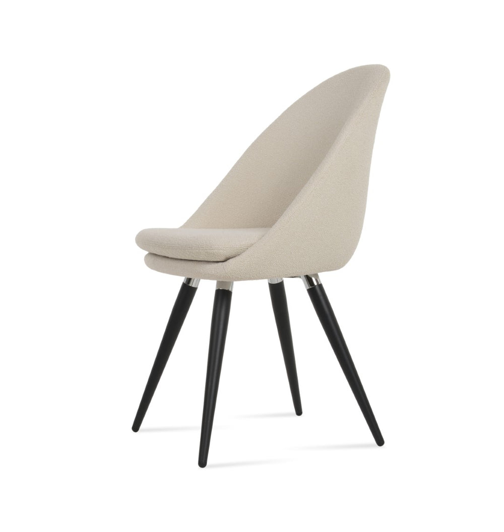 Soho Concept Avanos Ana Chair - Stylish Dining Seat With Metal And Walnut Legs, 10-year Fabric Guarantee, 400 Lbs Capacity Black,Brass,Red  Soho-concept-dining-chair-00853