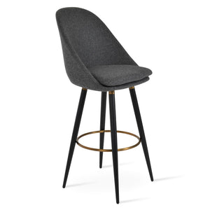 Soho Concept Avanos Ana Stools - Stylish Bar & Counter Height Seating With Camira Wool Fabric, 10-year Guarantee Black,Brass,Dark Grey  Soho-concept-dining-chair-07443
