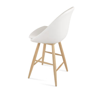 Soho Concept Avanos Baba Barstools & Counterstools - Elegant Solid Wood With Leatherette, 2-year Guarantee! White  Soho-concept-dining-chair-07446