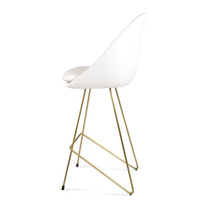 Soho Concept Avanos Cat Barstools & Counterstools - Stylish Leatherette, Soft Brass Finish, 2-year Guarantee! Brass,White  Soho-concept-dining-chair-10531