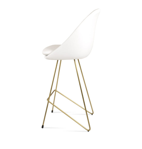 Soho Concept Avanos Cat Barstools & Counterstools - Stylish Leatherette, Soft Brass Finish, 2-year Guarantee! Brass,White  Soho-concept-dining-chair-10531