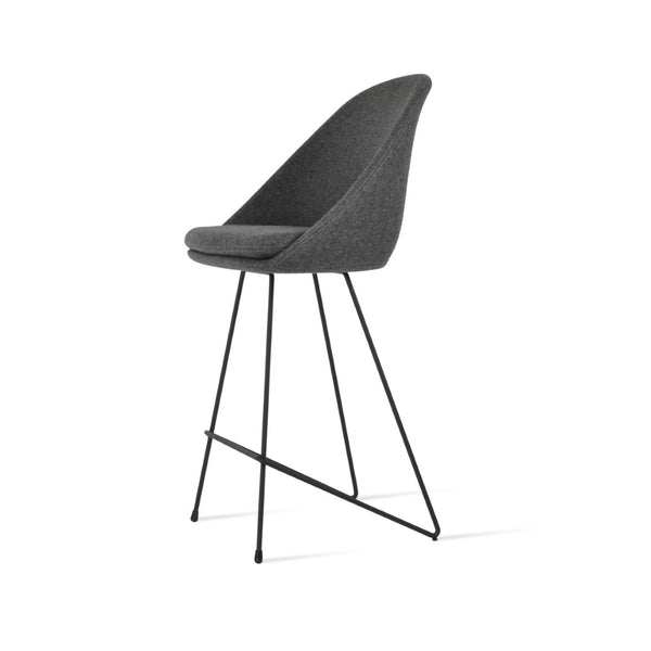Soho Concept Avanos Cat Barstools & Counterstools - Durable Camira Wool, Modern Design, 10-year Guarantee, 300 Lb Capacity Black,Dark Grey  Soho-concept-dining-chair-10535