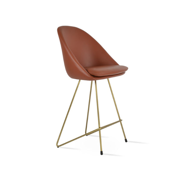 Soho Concept Avanos Cat Barstools & Counterstools - Stylish Leatherette, Soft Brass Finish, 2-year Guarantee! Brass  Soho-concept-dining-chair-10537