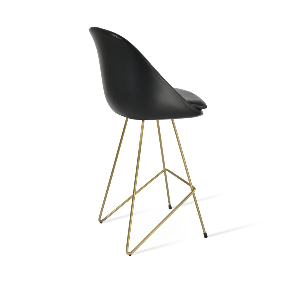 Soho Concept Avanos Cat Barstools & Counterstools - Stylish Leatherette, Soft Brass Finish, 2-year Guarantee! Brass,Black  Soho-concept-dining-chair-10538