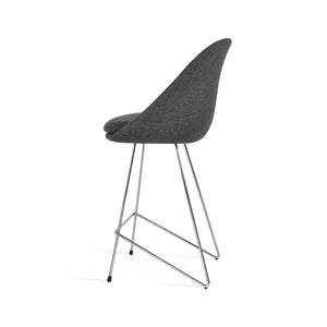 Soho Concept Avanos Cat Barstools & Counterstools - Durable Camira Wool, Modern Design, 10-year Guarantee, 300 Lb Capacity Chrome,Dark Grey  Soho-concept-dining-chair-10540