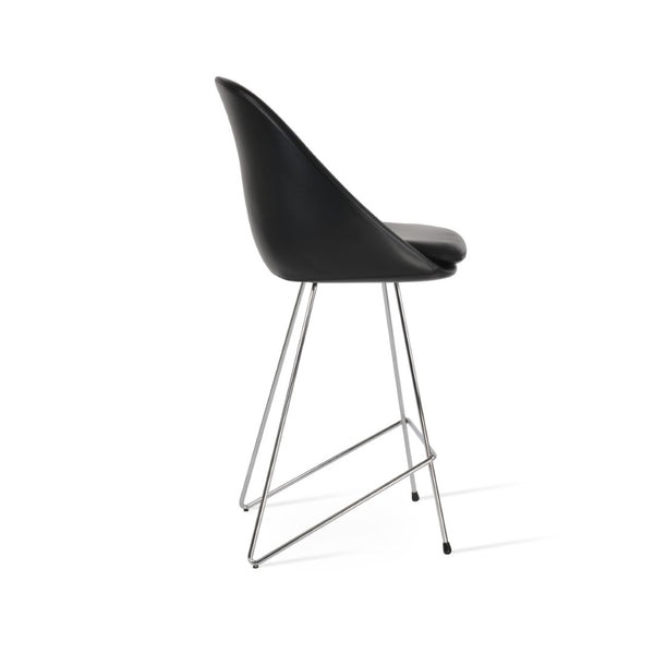 Soho Concept Avanos Cat Barstools & Counterstools - Stylish Leatherette, Soft Brass Finish, 2-year Guarantee! Chrome,Black  Soho-concept-dining-chair-10541