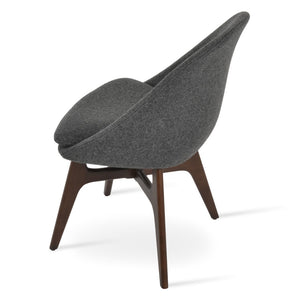 Soho Concept Avanos Wood Dining Chair - Elegant Walnut & Ash Design, Camira Blazer Wool, 10-year Guarantee! Ash,Walnut,Dark Grey  Soho-concept-dining-chair-00898