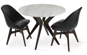 Soho Concept Avanos Ptr-wood Dining Chair With Luxurious Fabrics, Solid Wood Base & 10-year Guarantee - Elegant Style! Ash,Walnut,Black,Gold  Soho-concept-dining-chair-13850