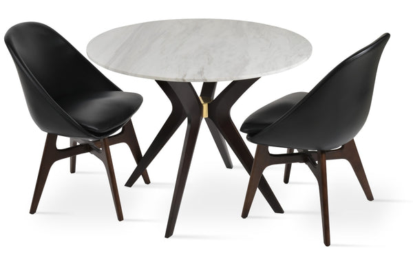 Soho Concept Avanos Ptr-wood Dining Chair With Luxurious Fabrics, Solid Wood Base & 10-year Guarantee - Elegant Style! Ash,Walnut,Black,Gold  Soho-concept-dining-chair-13850