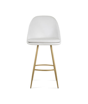 Soho Concept Avanos Galata Barstools & Counterstools - Durable Leatherette, Metal Frame, 2-year Guarantee, Stylish! Brass,White Steel Tubular Legs Soho-concept-dining-chair-07452
