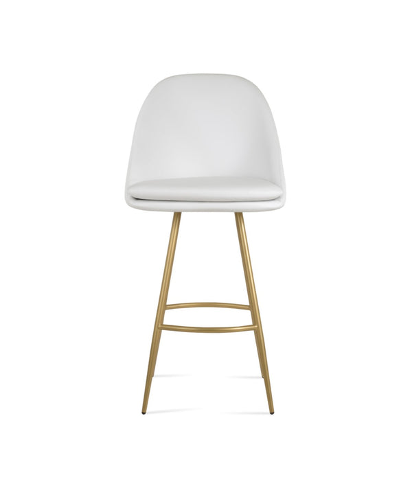 Soho Concept Avanos Galata Barstools & Counterstools - Durable Leatherette, Metal Frame, 2-year Guarantee, Stylish! Brass,White Steel Tubular Legs Soho-concept-dining-chair-07452