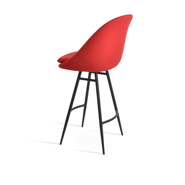 Soho Concept Avanos Galata Barstools & Counterstools - Stylish Fabrics, Steel Legs, 10-year Guarantee, 300 Lb Cap! Black,Red Steel Tubular Legs Soho-concept-dining-chair-10547