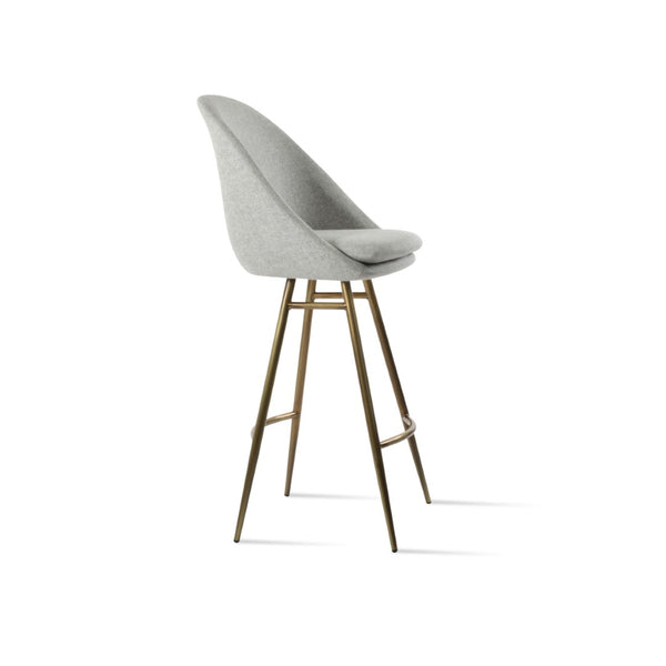 Soho Concept Avanos Galata Barstools & Counterstools - Durable Wool Upholstery, Modern Design, 10-year Guarantee Brass,Silver Steel Tubular Legs Soho-concept-dining-chair-10548
