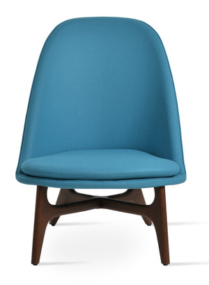 Soho Concept Avanos Lounge Chair: Premium Camira Blazer Wool, Solid Beech Wood Base, 10-year Quality Guarantee Turquoise,Walnut  Soho-concept-dining-chair-12780