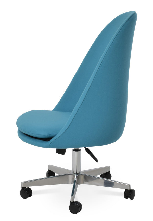 Soho Concept Avanos Large Office Chair In Camira Blazer Wool Fabric - 10-year Guarantee, Luxury & Durability Turquoise  Soho-concept-dining-chair-11659
