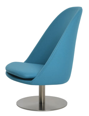 Soho Concept Gazel Lounge Armchair Swivel Round - Stylish Wool Upholstery, 10-year Guarantee, Turquoise Comfort Turquoise  Soho-concept-dining-chair-12779