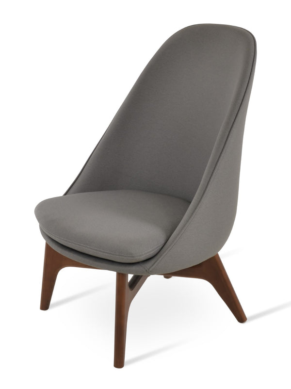 Soho Concept Avanos Lounge Chair: Premium Camira Blazer Wool, Solid Beech Wood Base, 10-year Quality Guarantee Grey  Soho-concept-dining-chair-12778