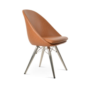 Soho Concept Avanos Mw Dining Chair - Modern Leatherette Design, Memory Swivel & 2-year Guarantee, 300 Lb Capacity Caramel  Soho-concept-dining-chair-00921