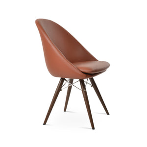 Soho Concept Avanos Mw Dining Chair - Modern Leatherette Design, Memory Swivel & 2-year Guarantee, 300 Lb Capacity Walnut  Soho-concept-dining-chair-00916