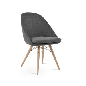 Soho Concept Avanos Mw Dining Chair In Camira Blazer Wool - Elegant, Durable, Memory Swivel, 10-year Guarantee Natural,Dark Grey  Soho-concept-dining-chair-00912