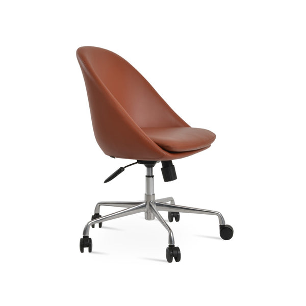 Soho Concept Avanos Office Chair - Durable Leatherette, 2-year Guarantee, Adjustable Height, Supports 350 Lbs Fr Cinnamon  Soho-concept-dining-chair-11662