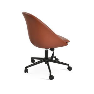 Soho Concept Avanos Office Chair - Durable Leatherette, 2-year Guarantee, Adjustable Height, Supports 350 Lbs Black  Soho-concept-dining-chair-11665