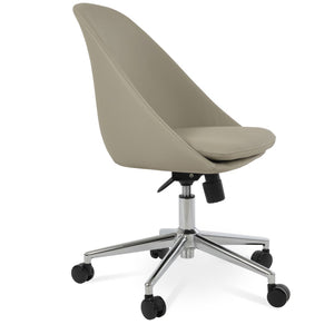 Soho Concept Avanos Office Chair - Durable Leatherette, 2-year Guarantee, Adjustable Height, Supports 350 Lbs Bone  Soho-concept-dining-chair-11667