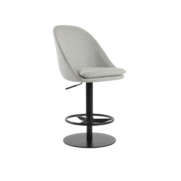 Soho Concept Avanos Adjustable Piston Barstools In Premium Camira Blazer Wool - 10-year Guarantee, Durable Design Black,Silver  Soho-concept-dining-chair-10553