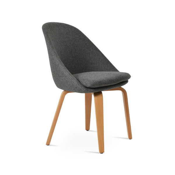 Soho Concept Avanos Plywood Dining Chair With Camira Blazer Wool Fabric - Stylish & Durable, 10-year Guarantee! Natural,Dark Grey  Soho-concept-dining-chair-00922