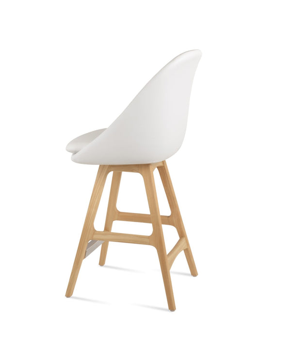 Soho Concept Avanos Solid Wood Barstools & Counterstools With Soft Leatherette Upholstery, 2-year Guarantee White  Soho-concept-dining-chair-10556