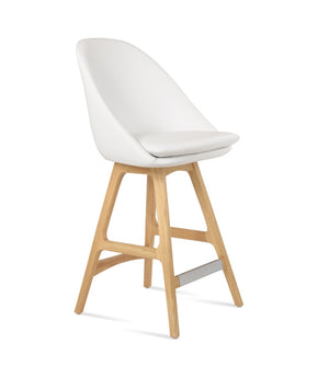 Soho Concept Avanos Pr-wood Leatherette Counter Barstools – Durable Comfort With Elegant Wood Finishes, 2-year Warranty White  Soho-concept-dining-chair-07454