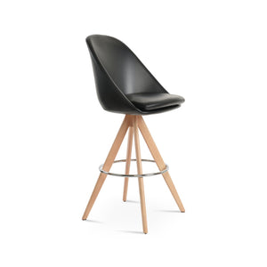 Soho Concept Avanos Swivel Barstools & Counterstools - Custom Finishes, 2-year Guarantee, Stylish Leatherette Natural,Black  Soho-concept-dining-chair-10565