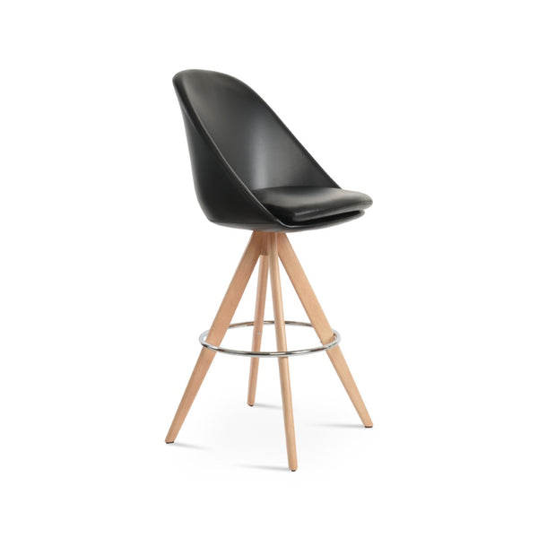 Soho Concept Avanos Swivel Barstools & Counterstools - Custom Finishes, 2-year Guarantee, Stylish Leatherette Natural,Black  Soho-concept-dining-chair-10565