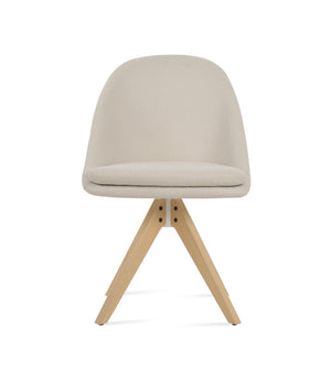 Soho Concept Avanos Pyramid Wood Swivel Dining Chair - Elegant Upholstered Options With 10-year Guarantee, 350 Lbs Capacity Natural,Ash,White  Soho-concept-dining-chair-00955