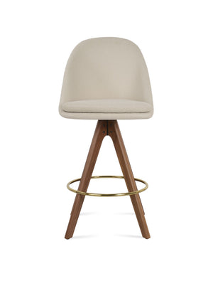 Soho Concept Avanos Pyramid Wood Barstools & Counterstools – Stylish Swivel Seating In Premium Fabrics, 10-year Guarantee Walnut,White  Soho-concept-dining-chair-07455