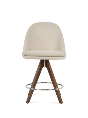 Soho Concept Avanos Swivel Barstools & Counterstools - Premium Upholstery, Solid Wood, 10-year Guarantee, Stylish Comfort Walnut,White  Soho-concept-dining-chair-10561