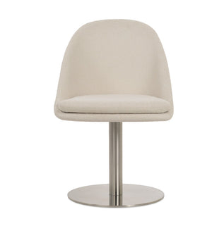 Soho Concept Avanos Round Swivel Chair - Premium Upholstery, Modern Metal Base, 10-year Guarantee, Stylish Comfort White  Soho-concept-dining-chair-00965