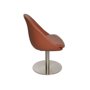 Soho Concept Avanos Round Swivel Chair - Stylish Leatherette Dining Chair With 2-year Guarantee, Modern Design Fr Cinnamon  Soho-concept-dining-chair-00959