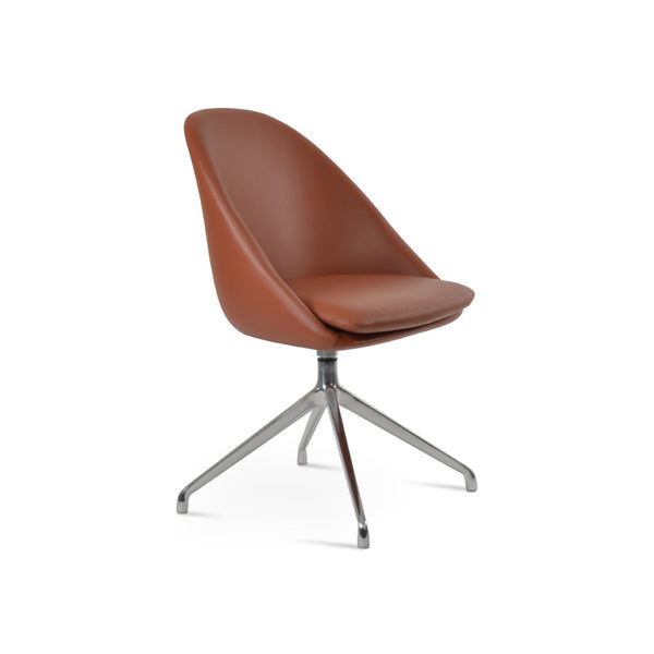 Soho Concept Avanos Spider Swivel Chair - Modern Leatherette Dining Chair With 2-year Guarantee & Stylish Finish Fr Cinnamon  Soho-concept-dining-chair-00970