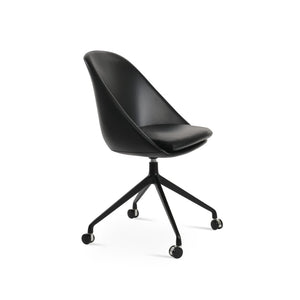 Soho Concept Avanos Spider Swivel Chair - Modern Leatherette Dining Chair With 2-year Guarantee & Stylish Finish Black  Soho-concept-dining-chair-00972