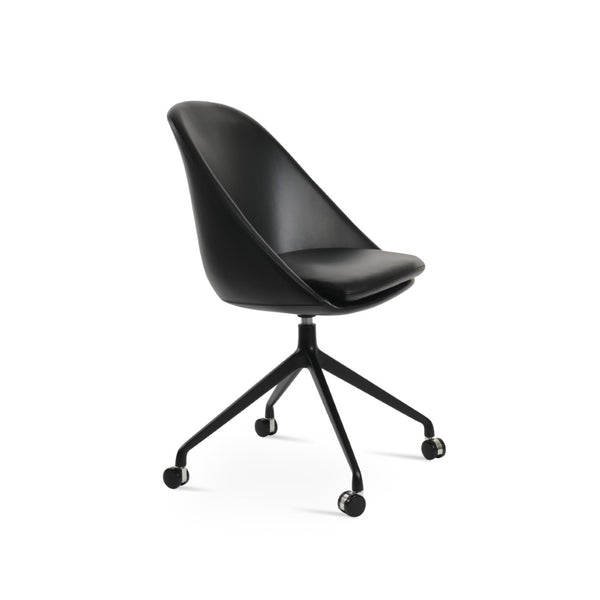 Soho Concept Avanos Spider Swivel Chair - Modern Leatherette Dining Chair With 2-year Guarantee & Stylish Finish Black  Soho-concept-dining-chair-00972
