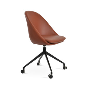 Soho Concept Avanos Spider Swivel Chair - Modern Leatherette Dining Chair With 2-year Guarantee & Stylish Finish Black  Soho-concept-dining-chair-00973